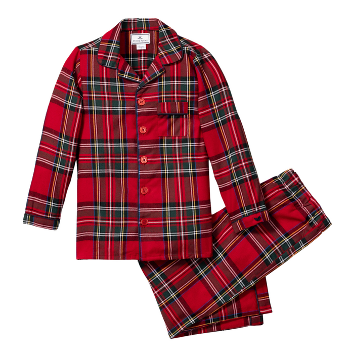 Kid's Brushed Cotton Pajama Set in Imperial Tartan - The Well Appointed House