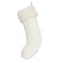 Large Faux Fur Christmas Stocking, White - The Well Appointed House