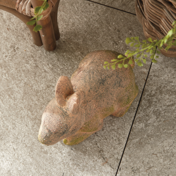 Large Weathered Garden Rabbit - The Well Appointed House