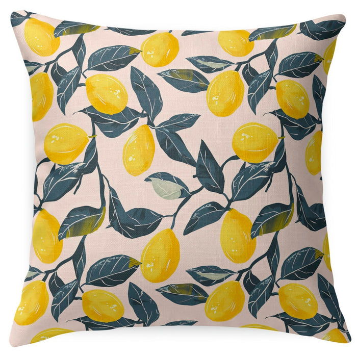 Lemon Pink Tailored Pillow - The Well Appointed House