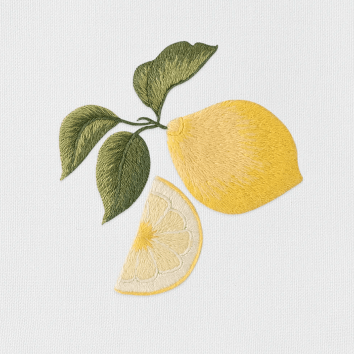 Set of 4 Lemons Design Dinner Napkin - Dinner Napkins - The Well Appointed House