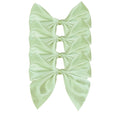 Light Green Satin Bow Napkin Ties, Set of 4 - The Well Appointed House