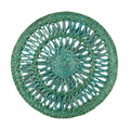 Loopy Straw Placemats, Emerald, Set of Four - The Well Appointed House