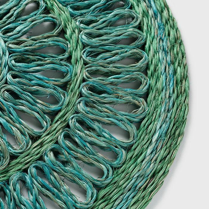 Loopy Straw Placemats, Emerald, Set of Four - The Well Appointed House