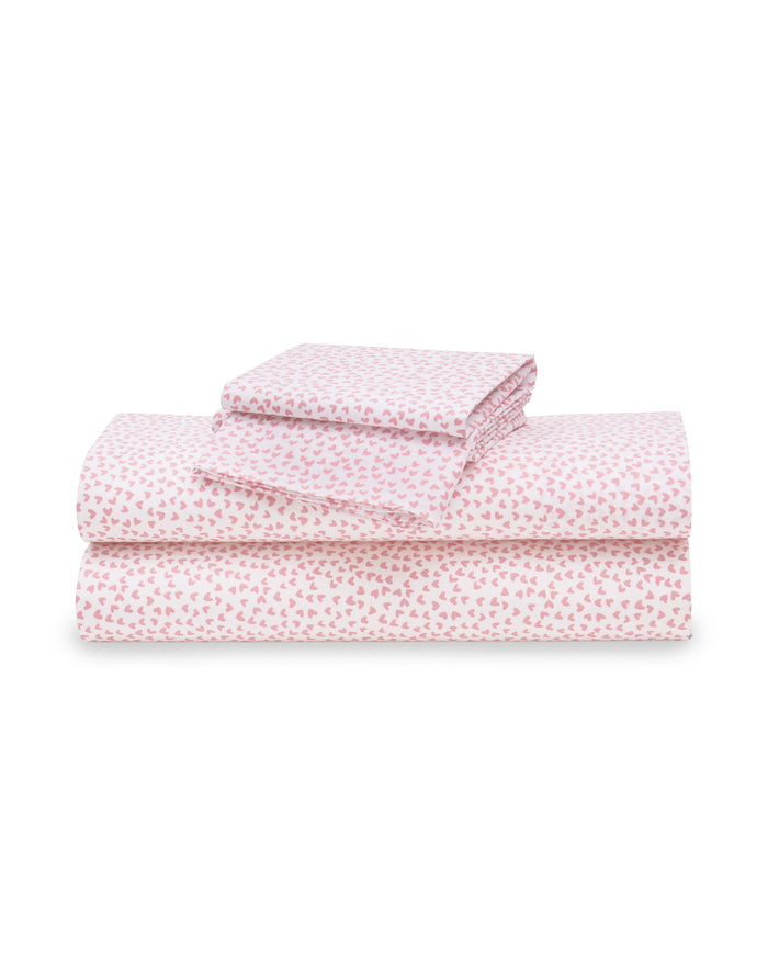 Luxe Premium Percale Bed Sheets in Sweethearts