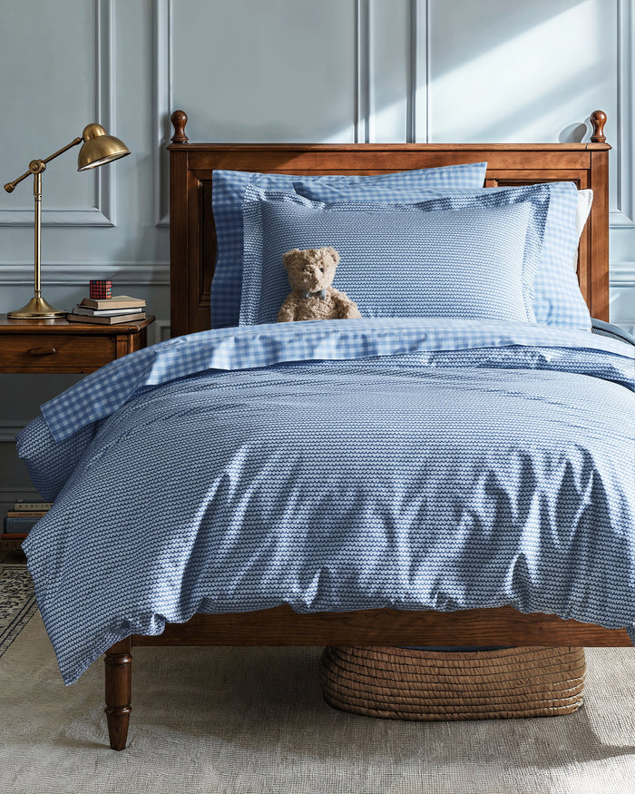 Luxe Premium Percale Duvet Set in La Mer