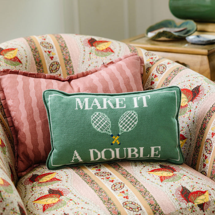 Make It A Double Needlepoint Pillow - The Well Appointed House