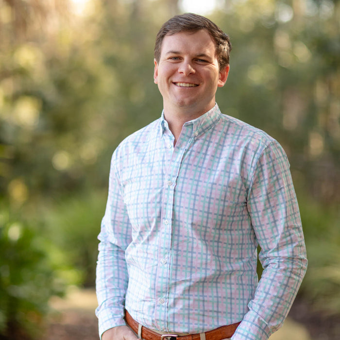 Michael (Men's) Button Down in Pastel Plaid - The Well Appointed House