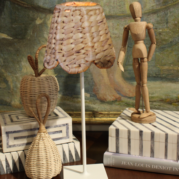 Micro Water Hyacinth Cordless Shade (Scalloped Base) - The Well Appointed House