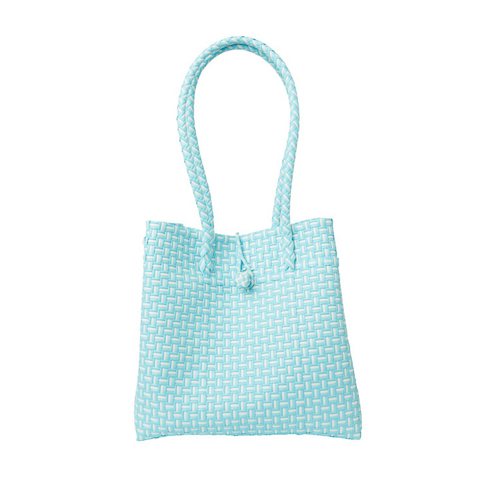 Midi Ella Tote in Light Blue Check - The Well Appointed House