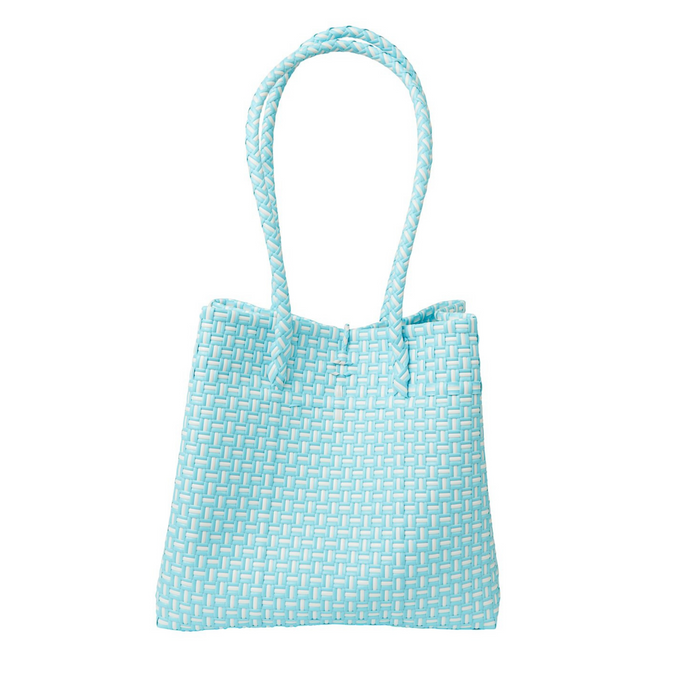 Midi Ella Tote in Light Blue Check - The Well Appointed House