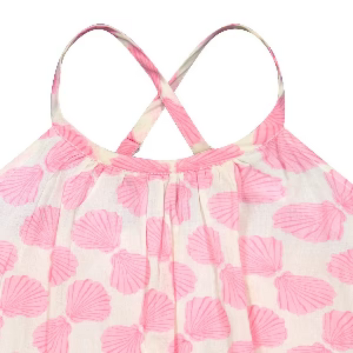 Mini Chantal Girl's Sundress Shell Beach Pink - The Well Appointed House