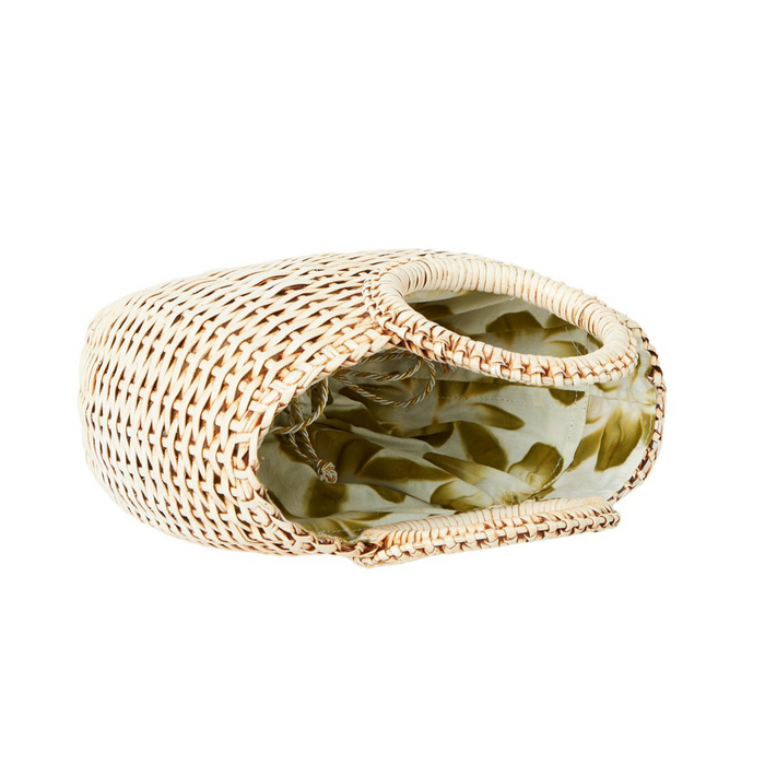 Mini Willow Cain Handbag in White - The Well Appointed House