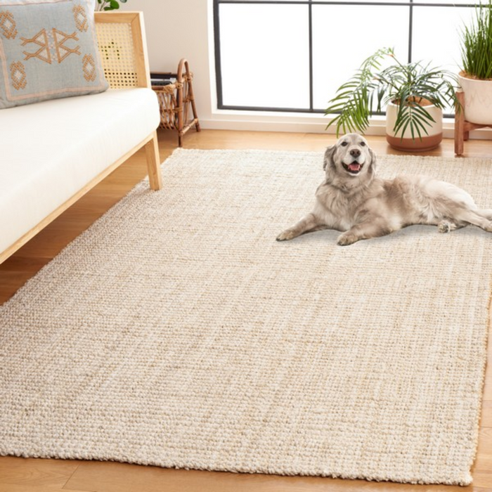 Natural Fiber Bleached Ivory Area Rug - The Well Appointed House