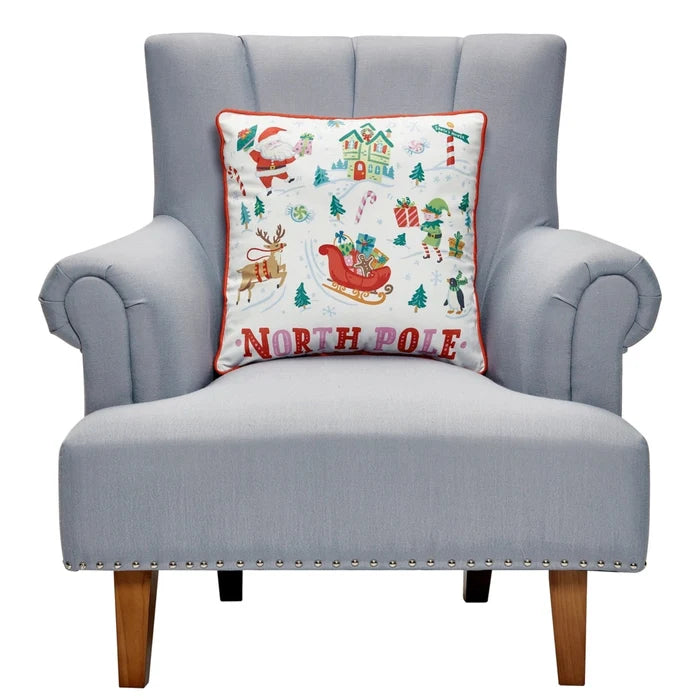 North Pole Printed Pillow - The Well Appointed House