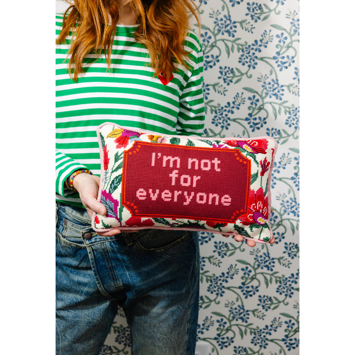 Not For Everyone Needlepoint Pillow - The Well Appointed House