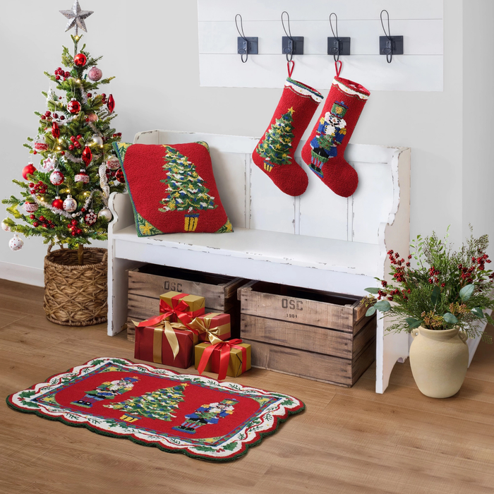Nutcracker Tree Hook Rug - The Well Appointed House