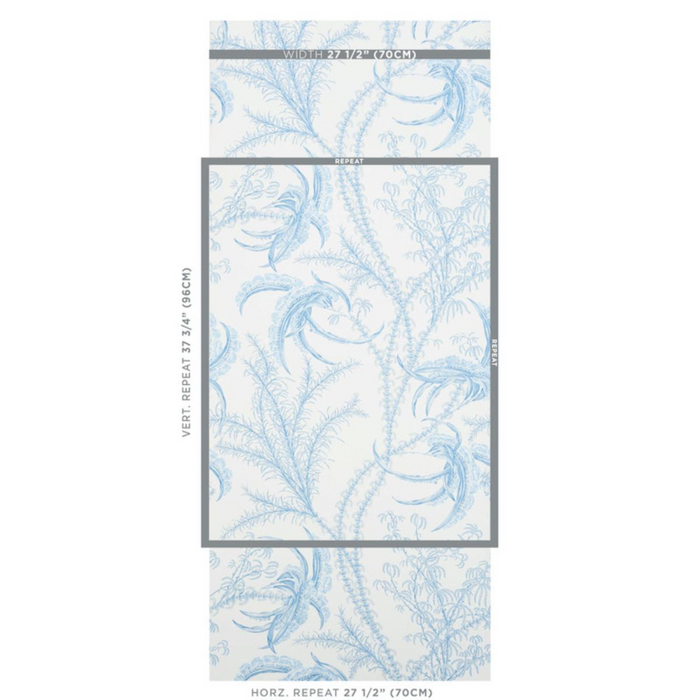 Ocean Toile Wallpaper  - The Well Appointed House