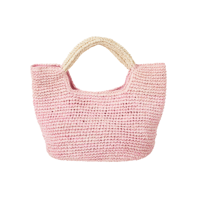 Pink Opal Raffia Handbag - The Well Appointed House