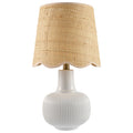 Ormelle Ceramic Accent Table Lamp With Beige Jute Shade - The Well Appointed House