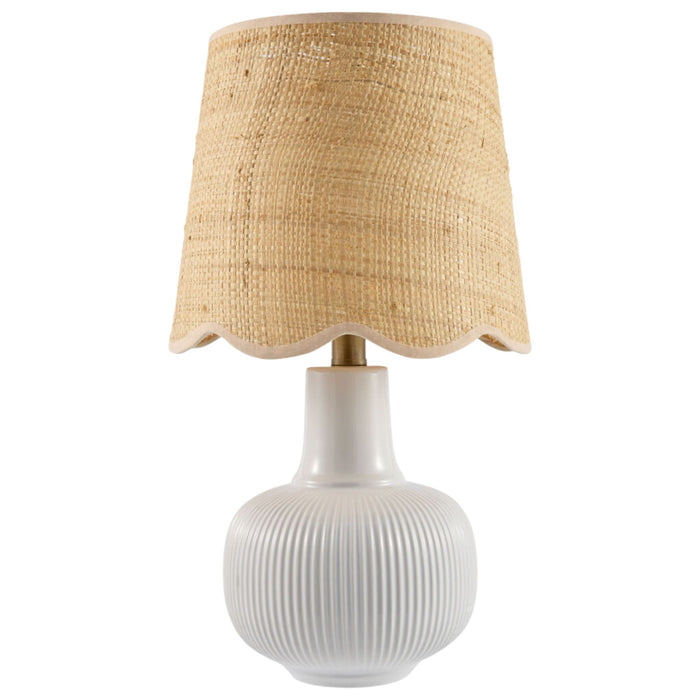 Ormelle Ceramic Accent Table Lamp With Beige Jute Shade - The Well Appointed House