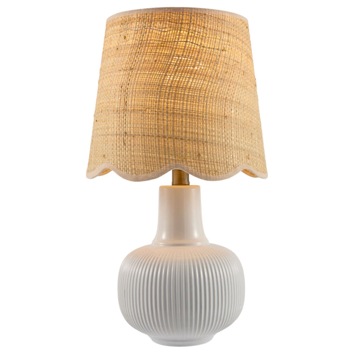 Ormelle Ceramic Accent Table Lamp With Beige Jute Shade - The Well Appointed House