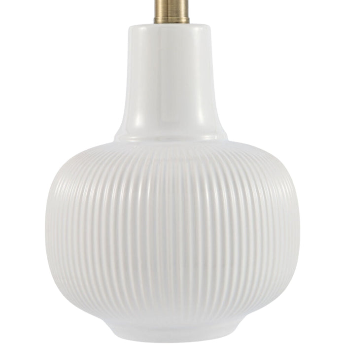 Ormelle Ceramic Accent Table Lamp With Beige Jute Shade - The Well Appointed House