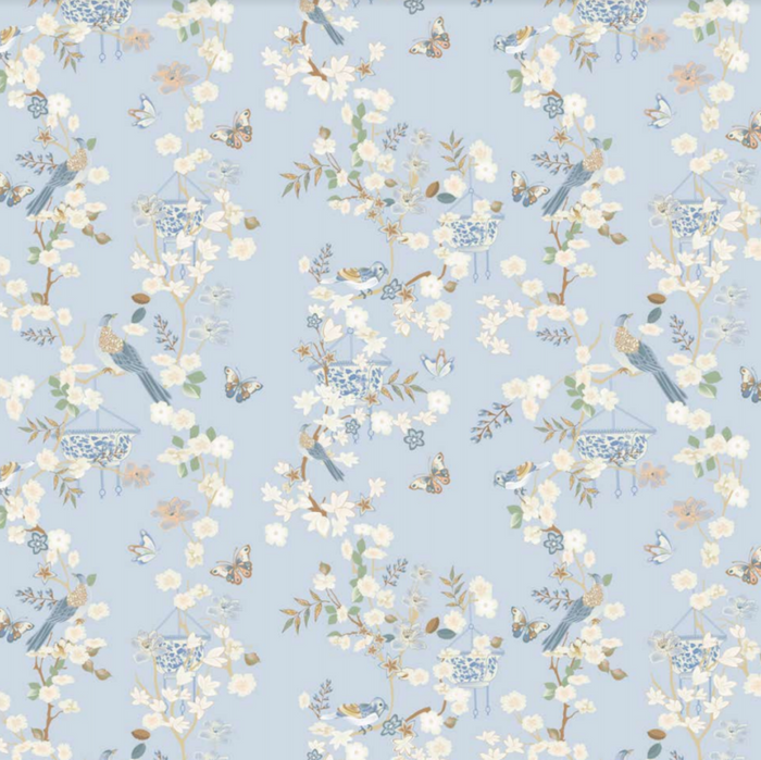 Pale Blue Chinoiserie Gift Wrap - The Well Appointed House