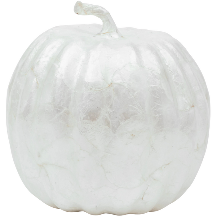 Large Capiz Pumpkin, Pearl - The Well Appointed House
