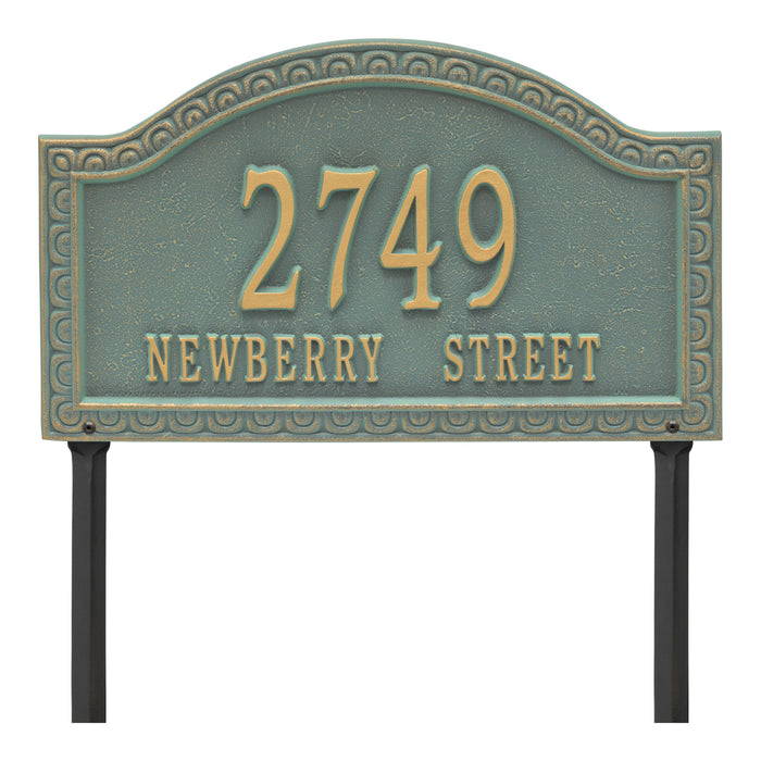 Personalized Grande Penhurst Two Line Lawn Plaque - The Well Appointed House
