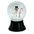 Perzy Snowman With Candy Cane Snowglobe - The Well Appointed House