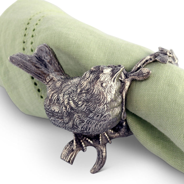 Pewter Song Bird Napkin Ring - The Well Appointed House