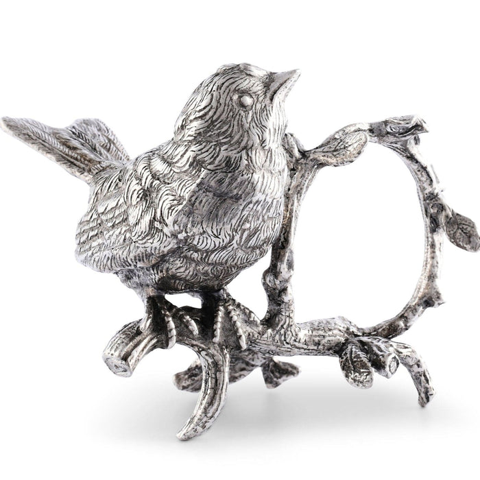 Pewter Song Bird Napkin Ring - The Well Appointed House