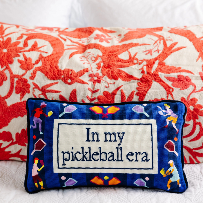 Pickleball Era Needlepoint Pillow - The Well Appointed House