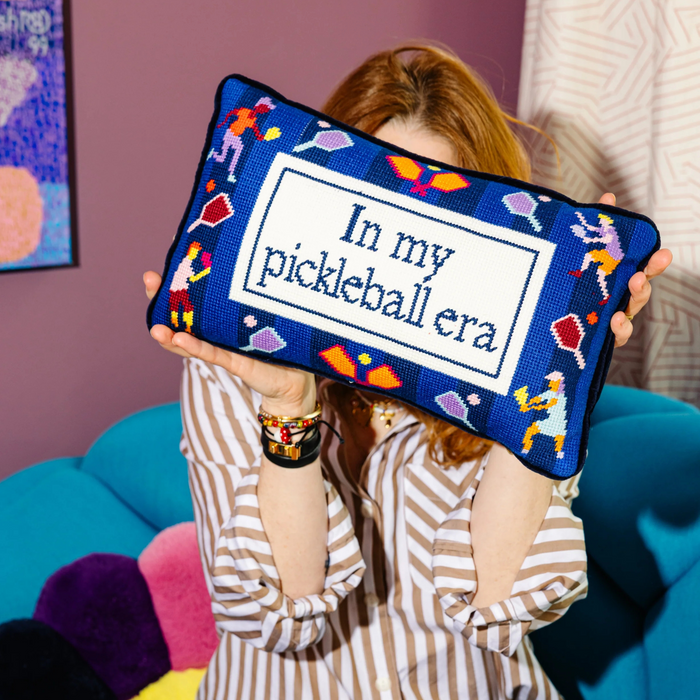 Pickleball Era Needlepoint Pillow - The Well Appointed House