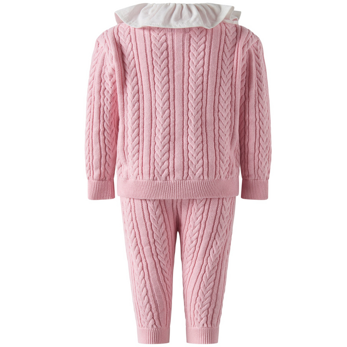 Pink Cable Knit Set - The Well Appointed House