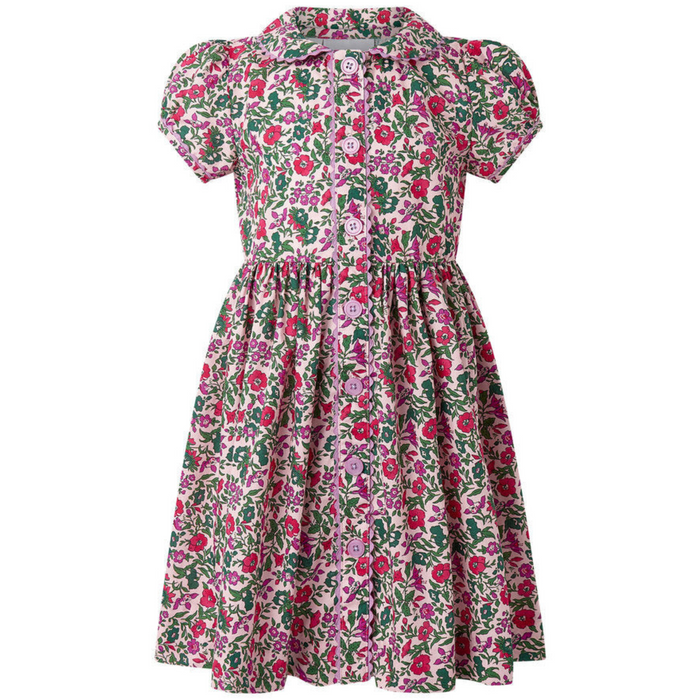 Pink Floral Button-Front Dress - The Well Appointed House