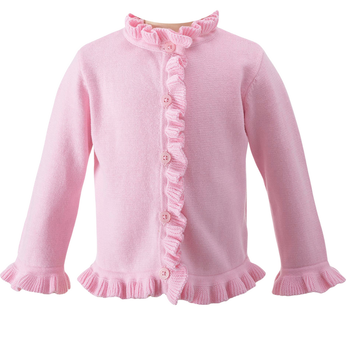 Pink Frill Cardigan - The Well Appointed House