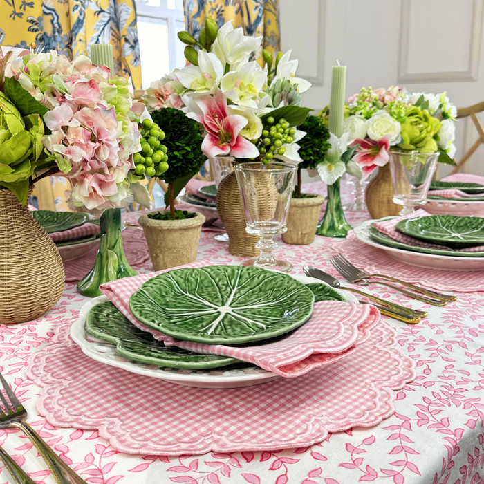 Pink Gingham Bettina Napkin, Set of 4 - The Well Appointed Housee