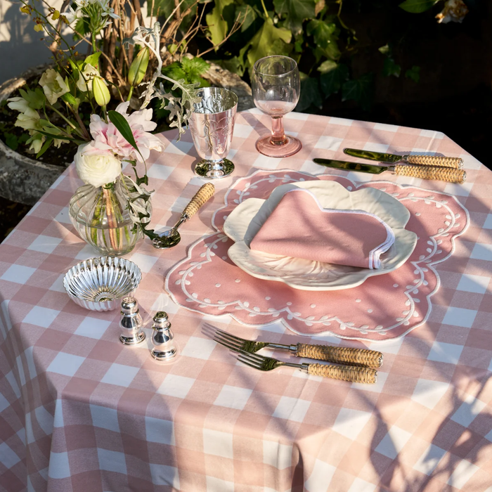 Pink Ivy Placemat and Napkin Set - The Well Appointed House
