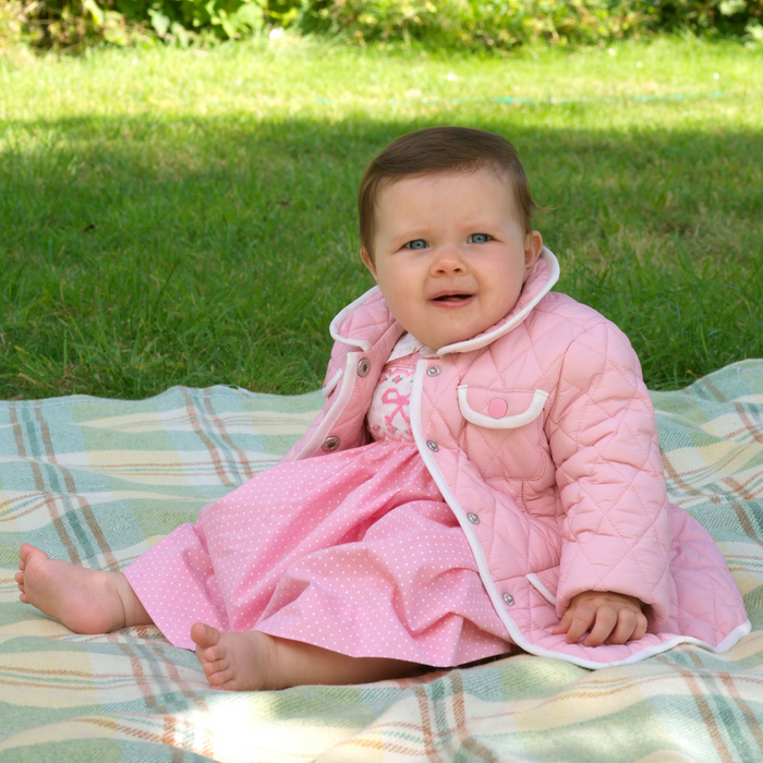 Pink Two-Tone Quilted Jacket for Toddlers  - The Well Appointed House