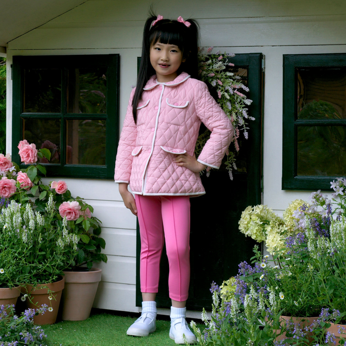 Pink Two-Tone Quilted Jacket - The Well Appointed House