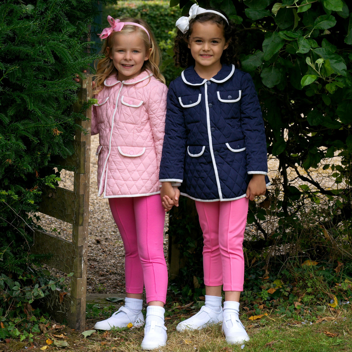 Pink Two-Tone Quilted Jacket - The Well Appointed House