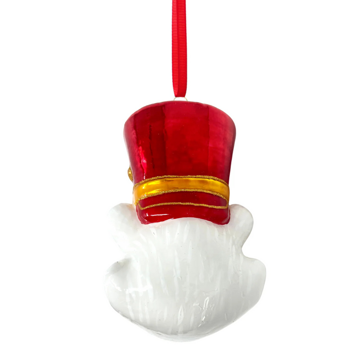 Polar Bear Head Glass Ornament - The Well Appointed House