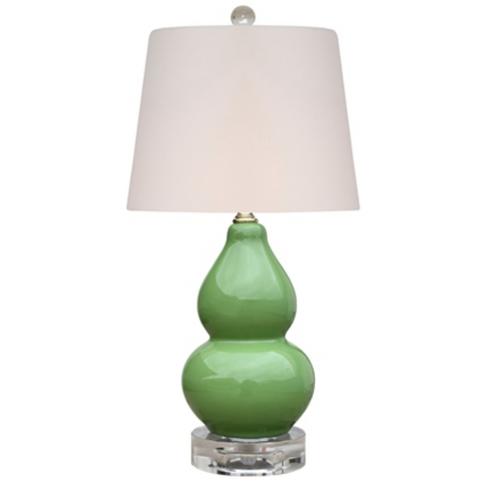 Porcelain Berry Green Double Gourd Lamp - The Well Appointed House