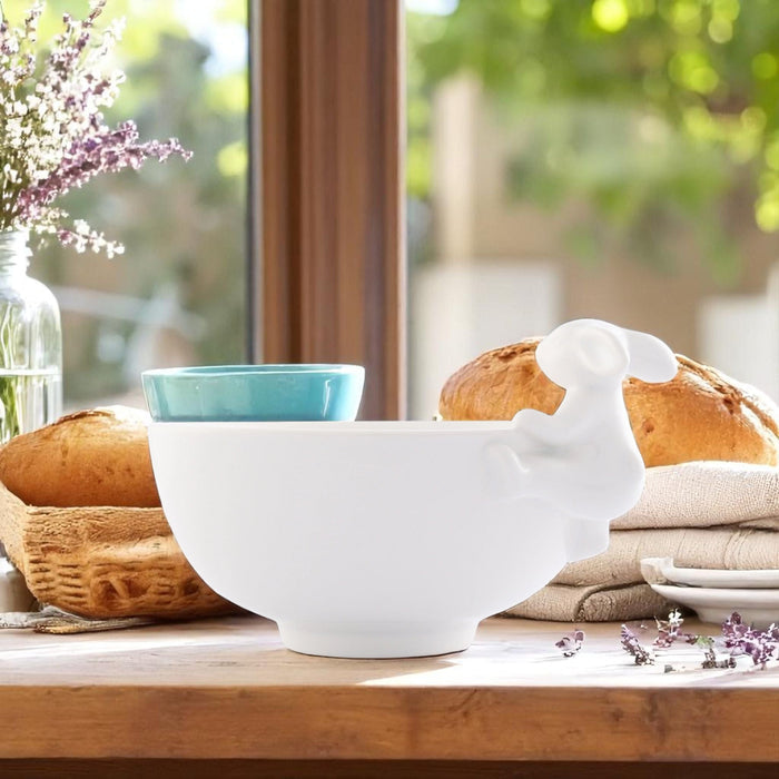 Porcelain Climbing Bunny Candy / Dip Bowl - The Well Appointed House
