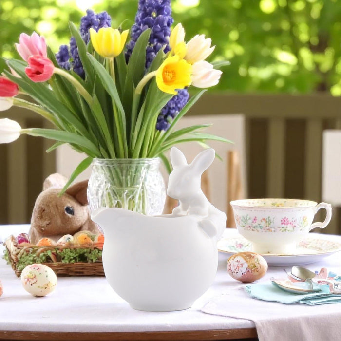 Porcelain Climbing Bunny Creamer - The Well Appointed House