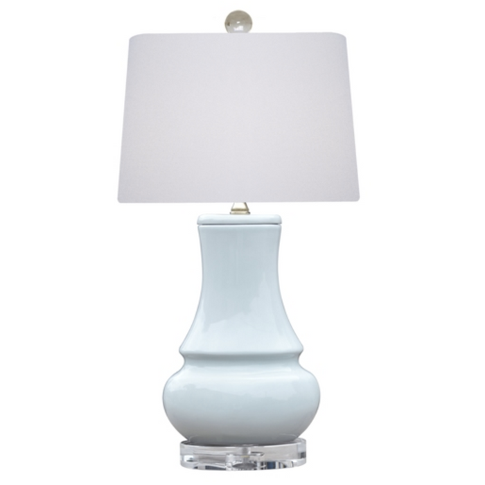Porcelain Cloud Blue Oval Jar Lamp - The Well Appointed House