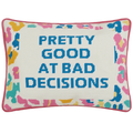 Pretty Good Embroidered Pillow - The Well Appointed House