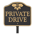 Private Drive Cast Aluminum Wall/Lawn Plaque - The Well Appointed House